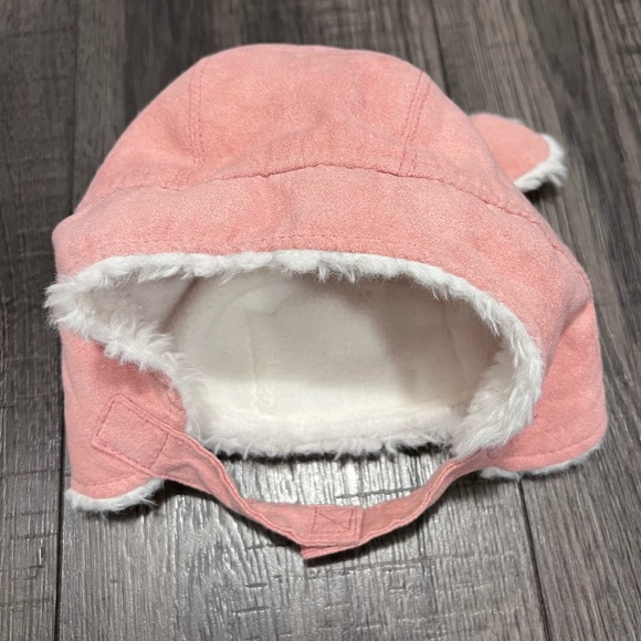 Old Navy Faux Fur Lines Ear Flap and Bear Ears Baby Winter Hat 0-6M - Picture 7 of 8